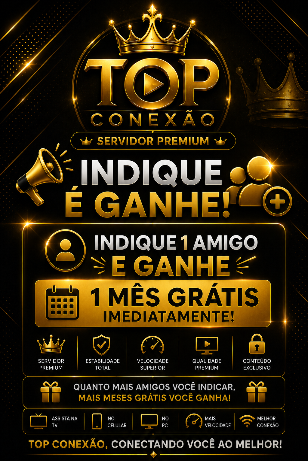 Super Promoção de Indicação — Indique mais, ganhe mais. Prêmios em dinheiro via Pix.